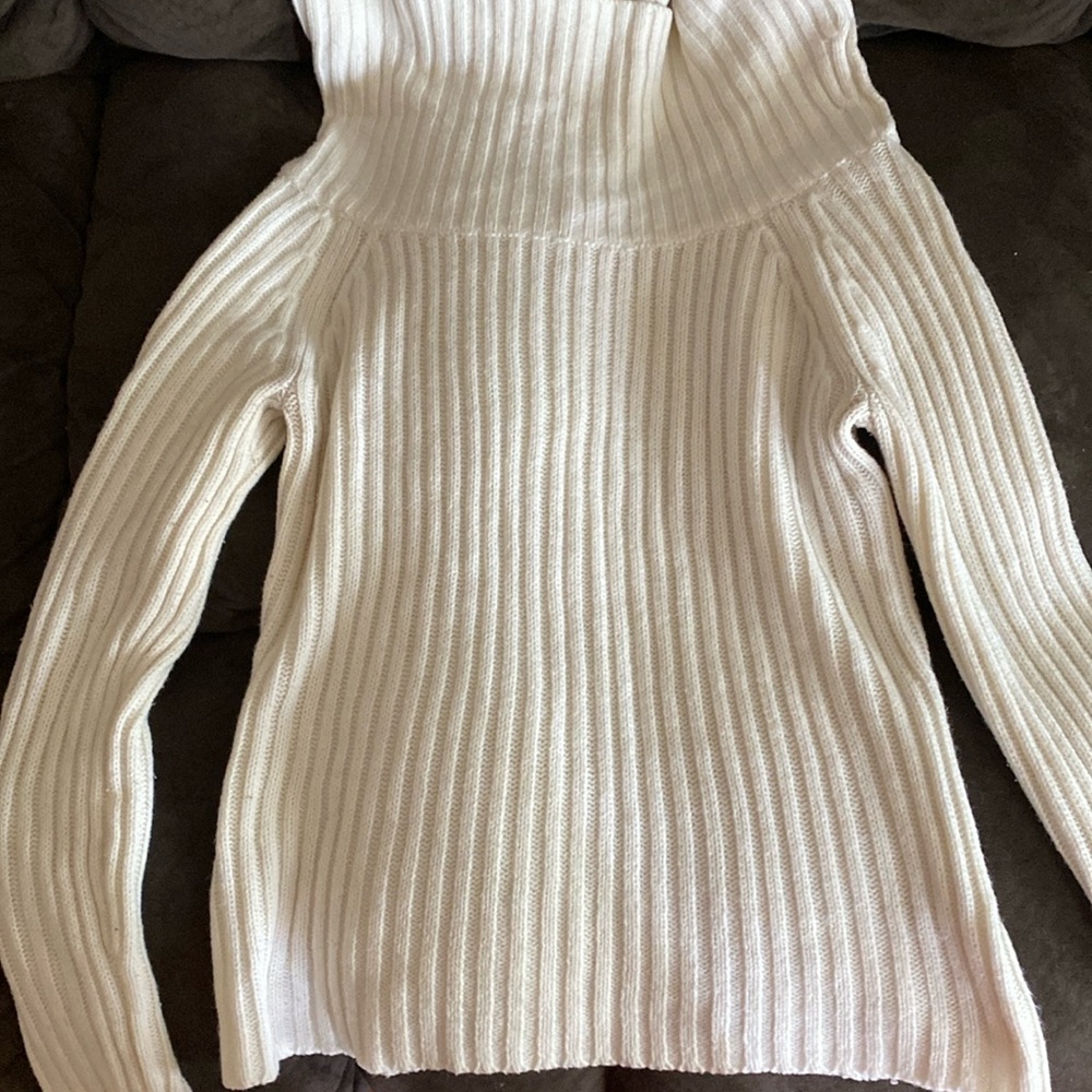 Cream off shoulder sweater
